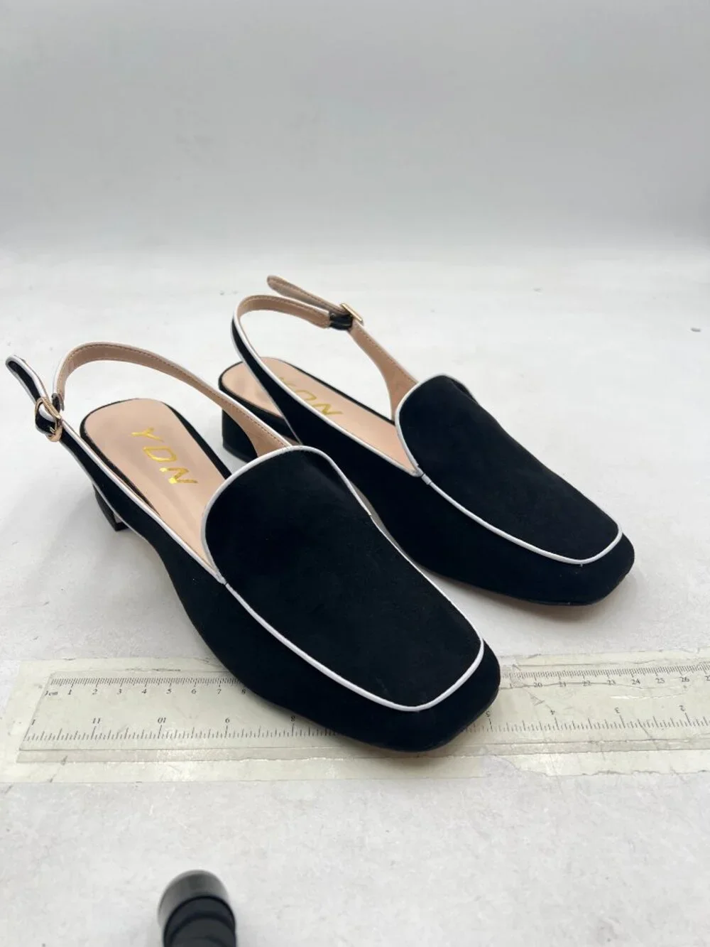 YDN black suede